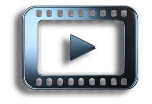 Play Symbol in Frame  – Video and Media Illustration PowerPoint clipart graphic preview.