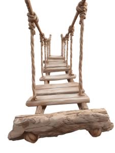 Risky Rope Bridge Presentation PowerPoint clipart graphic preview.