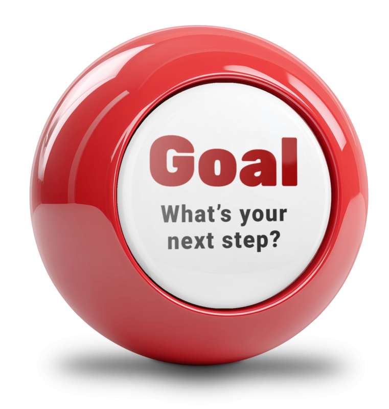 High-resolution customizable clipart of Goal Setting Clipart – What’s Your Next Step Graphic, designed for corporate project kickoff meetings, creative strategy brainstorming, and innovative product development pitches.