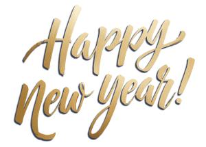 Happy New Year PowerPoint clipart graphic preview.