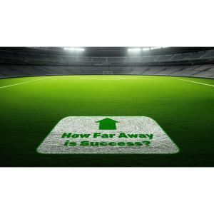 Soccer Field Success  for Motivational Presentations Customizable PowerPoint clipart graphic preview.