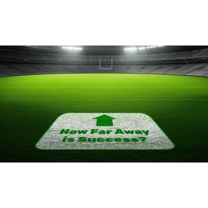 Football Field Success  for Motivational Presentations Customizable PowerPoint clipart graphic preview.