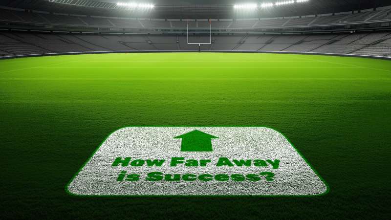 High-resolution customizable clipart of Football Field Success Clipart for Motivational Presentations, designed for corporate project kickoff meetings, creative strategy brainstorming, and innovative product development pitches.