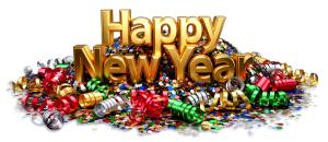 Festive Happy New Year  for Celebratory Presentations PowerPoint clipart graphic preview.