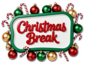 Christmas Break  for Holiday Presentations PowerPoint clipart graphic preview.