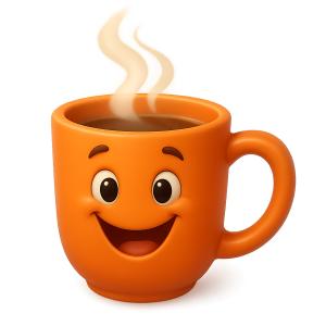 Joyous Coffee Mug PowerPoint clipart graphic preview.