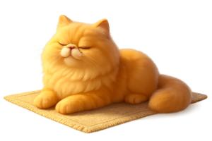 Fluffy Persian Cat PowerPoint clipart graphic preview.