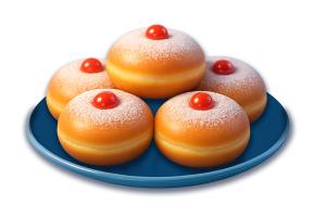 Sufganiyot Sweet Treats PowerPoint clipart graphic preview.