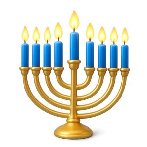 Menorah Candle Presentation PowerPoint clipart graphic preview.