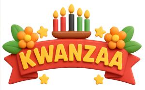 Kwanzaa Festive Banner PowerPoint clipart graphic preview.
