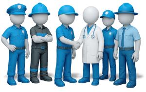 Emergency Response Team PowerPoint clipart graphic preview.