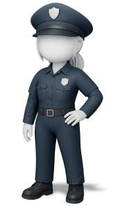 Female Police Officer PowerPoint clipart graphic preview.
