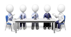 Panel Discussion PowerPoint clipart graphic preview.