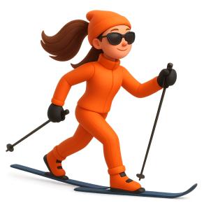 Female Cross Country PowerPoint clipart graphic preview.