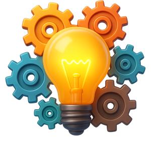 Light Bulb Business Strategy PowerPoint clipart graphic preview.