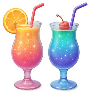 Party Mocktails PowerPoint clipart graphic preview.