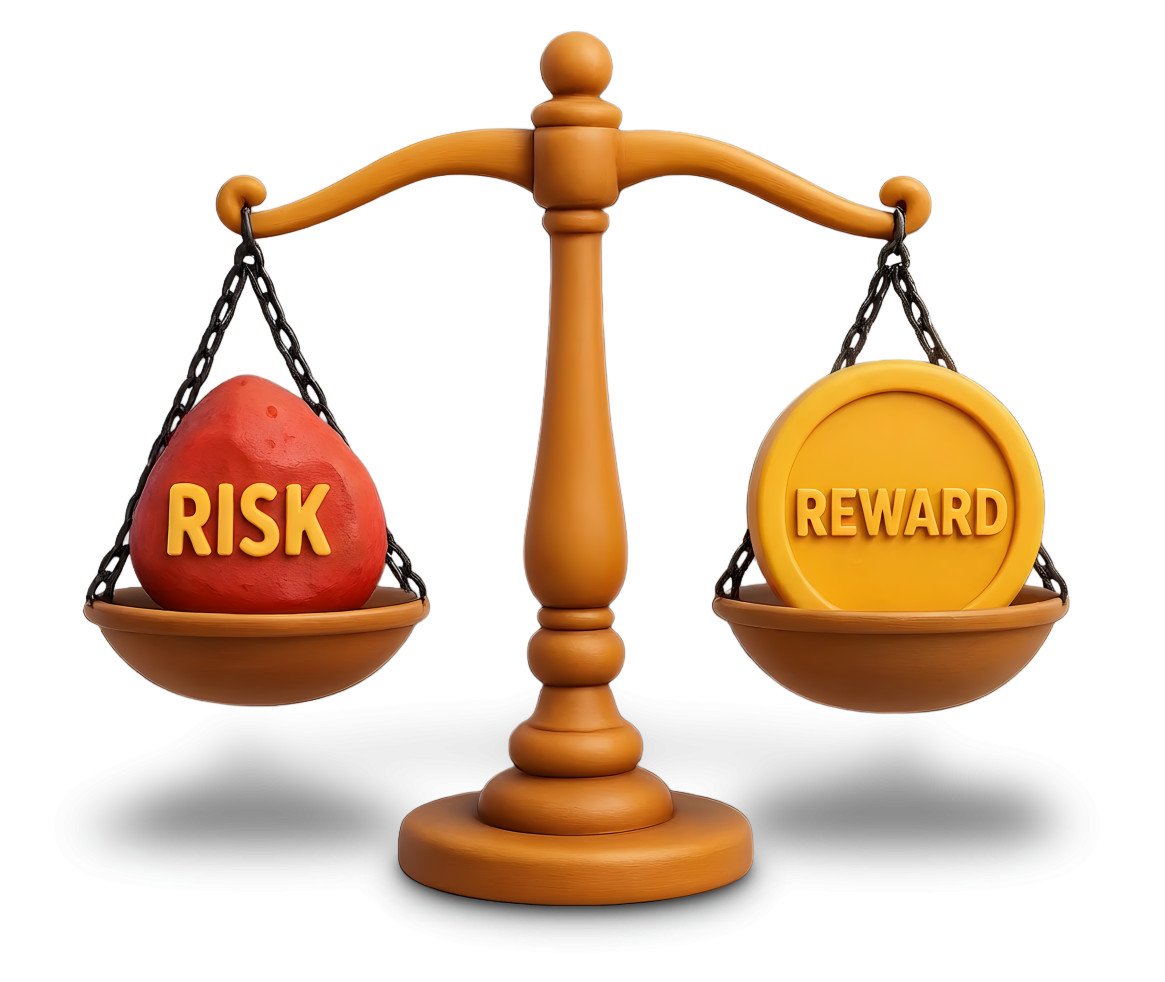 Balanced Risk Vs Reward - A Presentation Clipart