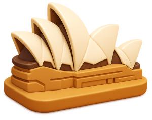 Sydney Opera Icon PowerPoint clipart graphic preview.