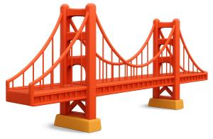 Golden Gate Icon PowerPoint clipart graphic preview.