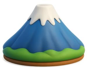 Mount Fuji Icon PowerPoint clipart graphic preview.