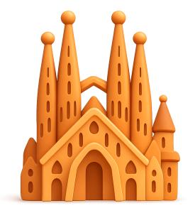 Sagrada Familia Icon PowerPoint clipart graphic preview.