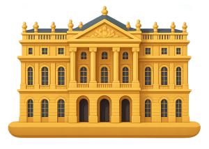 Palace Versailles Icon PowerPoint clipart graphic preview.