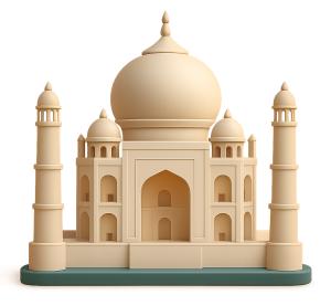 Taj Mahal Icon PowerPoint clipart graphic preview.