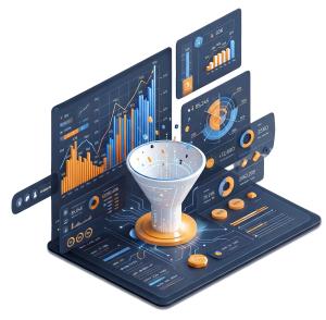 Data Driven Dashboard Icon PowerPoint clipart graphic preview.
