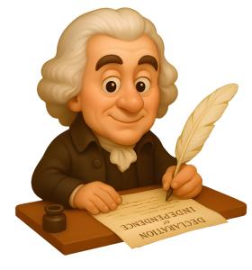 Thomas Jefferson PowerPoint clipart graphic preview.