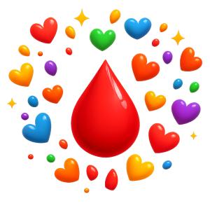 Colorful Heart Art PowerPoint clipart graphic preview.
