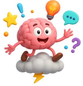Brain Storm Cloud PowerPoint clipart graphic preview.