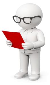 A  of a Figure Reading Document PowerPoint clipart graphic preview.