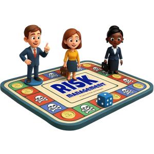 Game of Risk Management Customizable PowerPoint clipart graphic preview.