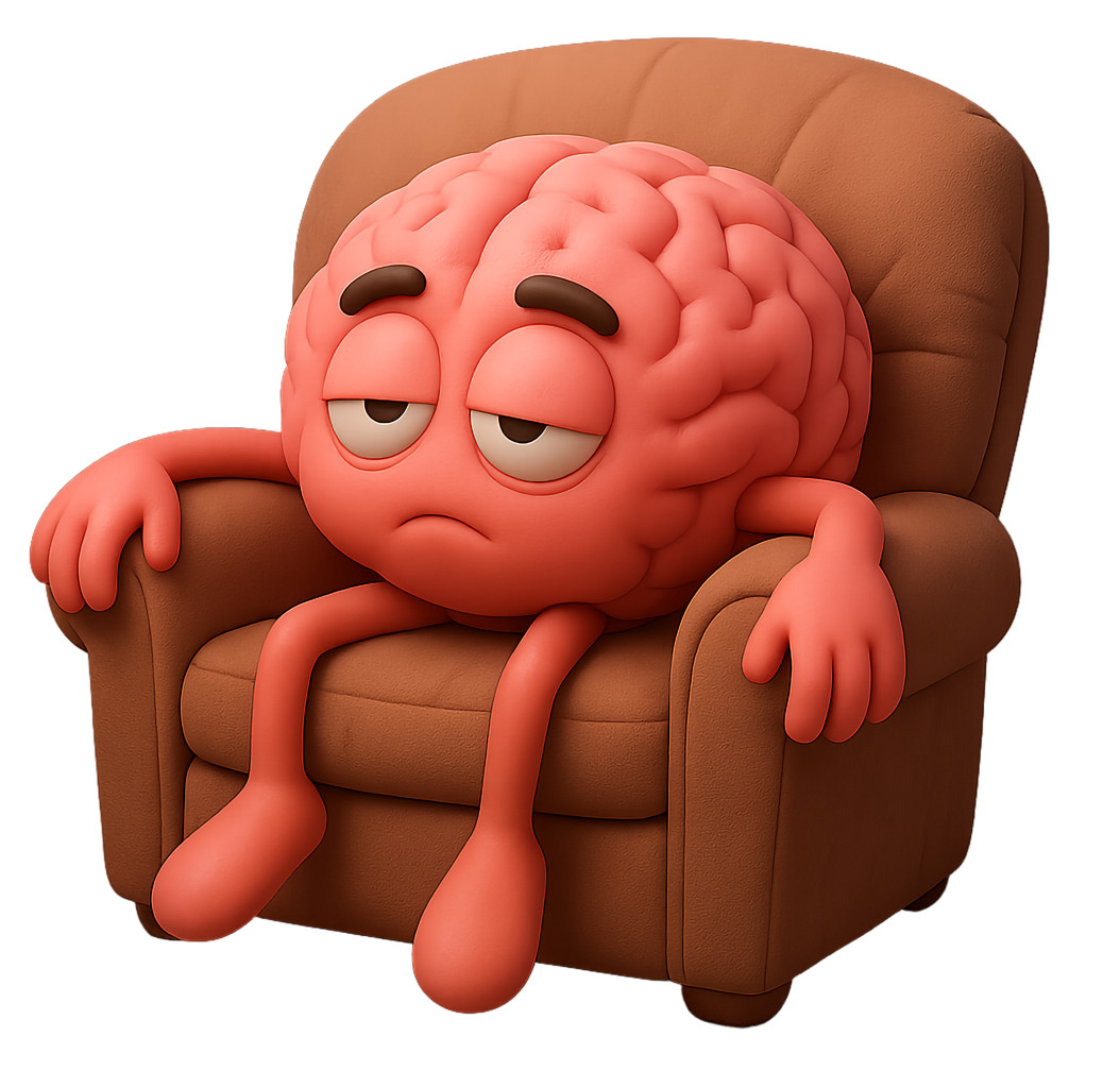 High-resolution clipart illustration of Bored Brain In Chair Clipart, designed for creative multimedia presentations, dynamic visual storytelling, and professional content design.