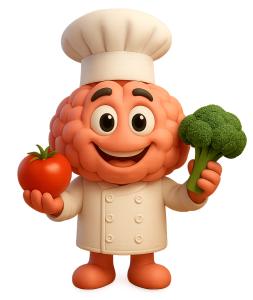 Healthy Brain Chef PowerPoint clipart graphic preview.