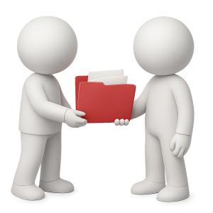 Folder Exchange - File Sharing PowerPoint clipart graphic preview.