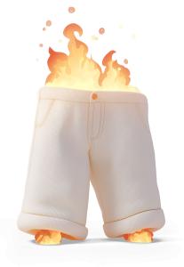 Pants On Fire Idiom - PowerPoint clipart graphic preview.
