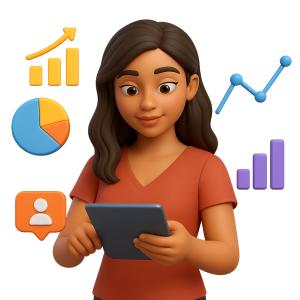 Customer Behavior Tracking PowerPoint clipart graphic preview.