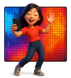 Dance TikTok Star  PNG PowerPoint clipart graphic preview.
