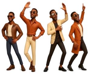 Fashion Influencer Unique Looks PowerPoint clipart graphic preview.
