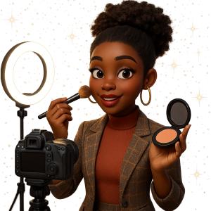 Makeup Tutorial Guru  Image PowerPoint clipart graphic preview.