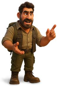 A Rugged Wilderness Guide  Image PowerPoint clipart graphic preview.