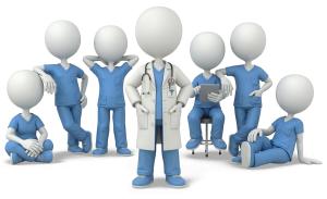 Medical Support Team PowerPoint clipart graphic preview.