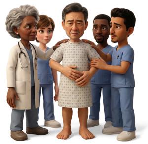 Compassionate Careteam PowerPoint clipart graphic preview.