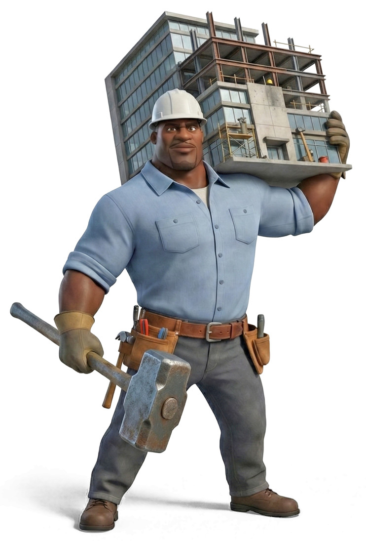 High-resolution clipart illustration of Commercial Construction Building Clipart, designed for creative multimedia presentations, dynamic visual storytelling, and professional content design.