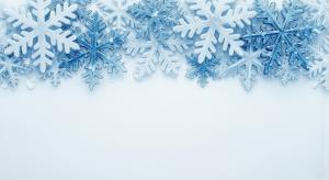 Winter Snowflake Border PowerPoint clipart graphic preview.