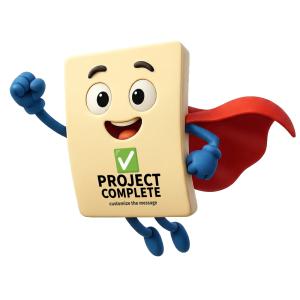 Document Superhero  - Customizable PowerPoint clipart graphic preview.