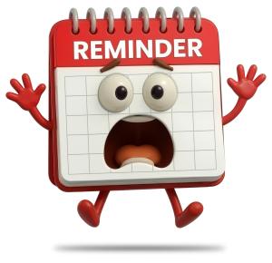 Frantic Event Reminder PowerPoint clipart graphic preview.