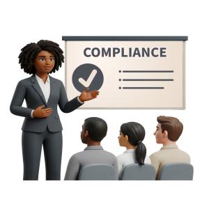 Compliance Training  - Customizable PowerPoint clipart graphic preview.