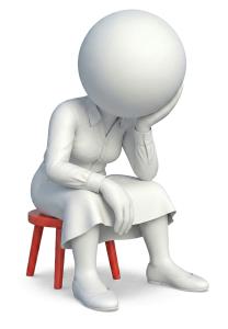 Female Figure Defeat Emotion Visual PowerPoint clipart graphic preview.